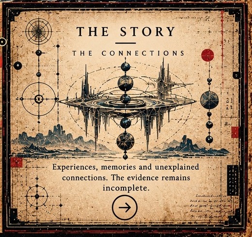 The Story — The Connections. Experiences, memories and unexplained connections. The evidence remains incomplete.